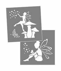 Americana Decor Fairies Stencil, 8 x 8-In. (Pack of 3)