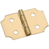 National Hardware 1 in. W X 5/8 in. L Brass Decorative Hinge 2 pk