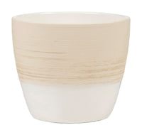 Scheurich 5-1/2 in. H x 6-1/4 in. W Ceramic Vase Planter Vanilla Cream (Pack of 3)