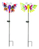 Luminous Garden Multicolored Glass/Iron 34.25 in. H Butterfly Solar Garden Stake (Pack of 12).