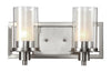 Bel Air Lighting Odyssey Brushed Nickel Silver 2 lights Incandescent Vanity Light Wall Mount