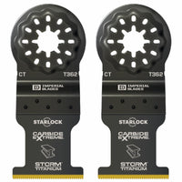 Imperial Blades Starlock 1-3/8 in. W Titanium Bi-Metal Carbide Extreme Oscillating Blade 2 pk