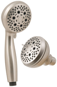 Waxman Consumer Group 8071000SC Brushed Nickel 6 Function Handheld Showerhead Combo Kit