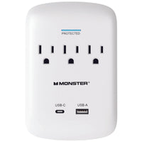 Monster Just Power It Up 0 ft. L 3 outlets Surge Protector White 1200 J