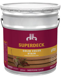 Superdeck Solid Flat Midtone Base Medium Acrylic Latex Wood Stain 5 gal.