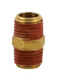 Bostitch Brass Hex Nipple 1/4 in. Male 1 pc