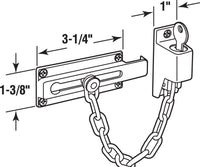 Prime-Line  3.25 in. L Antique Brass  Steel  Chain Door Guard