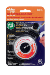 Alpha Fry  3 oz. Lead-Free Repair Solder  0.125 in. Dia. Silver Bearing  1 pc.