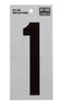 Hy-Ko 6 in. Reflective Black Vinyl Number 1 Self-Adhesive 1 pc. (Pack of 10)