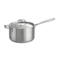 Tri-Ply Clad 4 Qt Covered Stainless Steel Sauce Pan