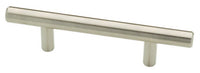 Cabinet Bar Pull, Stainless Steel, 3-In.