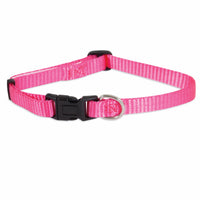 Adjustable Dog Collar, Hot Pink, 3/8 x 8-14 In. (Pack of 3)