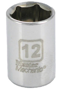 Metric Shallow Socket, 6-Point, 1/4-In. Drive, 12mm