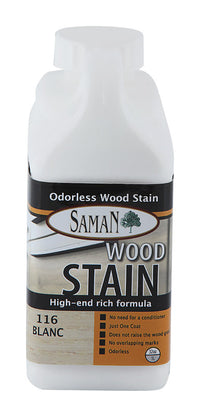 Saman Semi-Transparent Whitewash Water-Based Wood Stain 32 oz (Pack of 12).