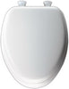 Mayfair Elongated White Vinyl Cushioned Toilet Seat