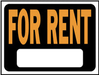 Hy-Ko English For Rent Sign Plastic 9 in. H x 12 in. W (Pack of 10)