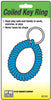 Hy-Ko Key Ring Coiled Plastic Coil Wrist Band Carded (Pack of 5)