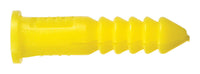 Hillman 0.164 in. D X 7/8 in. L Plastic Round Head Ribbed Anchor 100 pk