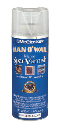 McCloskey Man O' War Semi-Gloss Clear Marine Spar Varnish 11.5 oz. (Pack of 6)