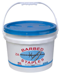 8-Gauge Barbed Fence Staples, 2-In., 50-Lb. Bucket