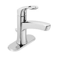 CHROME ONE-HANDLE LOW ARC BATHROOM FAUCET