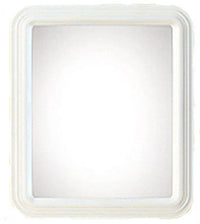 Framed Mirror, White, Rectangle, 12 x 14-In. (Pack of 6)