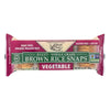 Edward and Sons Organic Vegetable Brown Rice Snaps - Case of 12 - 3.5 oz.