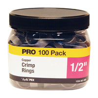 Apollo PRO 1/2 in. Crimp in to X 1/2 in. D Crimp Copper Crimp Rings