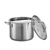 3 Pc - 6 Qt Stainless Steel Pasta Cooker