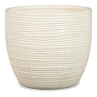 Planter, Indoor, Vanilla White Ceramic, 4.7.5 x 4.25-In. (Pack of 6)