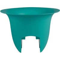 Bloem Modica 8.8 in. H X 12 in. D Plastic Deck Rail Planter Bermuda Teal (Pack of 6)