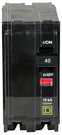 Square D Qo240cp 40a 2p 120/240v Standard Miniature Circuit Breaker Plug-In Mount