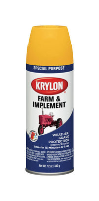 Krylon Gloss School Bus Yellow Farm & Implement Spray Paint 12 oz. (Pack of 6)