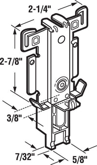 Prime-Line  Silver  Steel  Bi-Fold Closet Door Pivot  1 pk