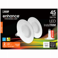 LED Retrofit Kit, Dimmable, 4-In., 9-Watts, 2-Pk.