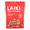 Laiki Red Rice Crackers - Case of 8 - 3.5 oz.