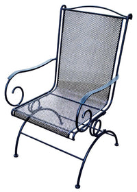 Uptown Coil-Spring Rocker Chair, Black Steel (Pack of 2)