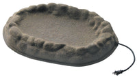 Farm Innovators FS-1 25.8" X 18.5" X 3.5" Sand Coated Four Seasons Ground Heated Birdbath