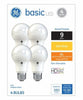 GE Lighting 36990 5.5 Watt E26 A19 Frosted Soft White LED Non-Dimmable Light Bulbs 4 Count