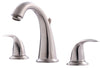 Ultra Faucets Vantage Brushed Nickel Widespread Bathroom Sink Faucet 6-10 in.