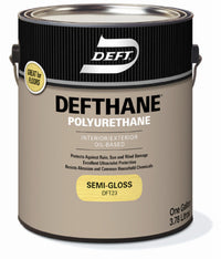 Deft Defthane Semi-Gloss Platinum Polyurethane 1 gal. (Pack of 4)