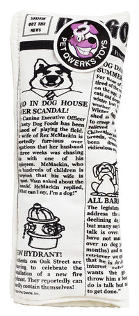 Pet Qwerks P172 Mini Doggone Times Newspaper Dog Toy