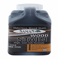 Saman Semi-Transparent Dark Oak Water-Based Wood Stain 32 oz (Pack of 12).