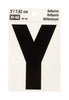 Hy-Ko 3 in. Reflective Black Vinyl Letter Y Self-Adhesive 1 pc. (Pack of 10)