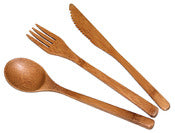 Totally Bamboo 20-2006 8 Bamboo Flatware Set 3 Piece