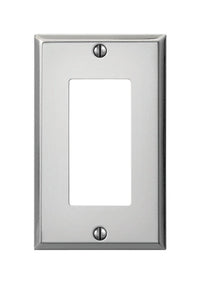 Amerelle Pro Polished Chrome Metallic 1 gang Stamped Steel Rocker Wall Plate 1 pk