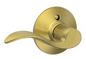 Schlage F170VACC608 LH Satin Brass Accent Non-Turning Left-Handed Lever