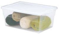 Sterilite 16448012 16 Quart White/Clear Storage Box (Pack of 12)