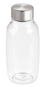 InterDesign 81520 40 Oz Medium Clear Onza Food Storage Bottle With Stainless Steel Lid                                                                