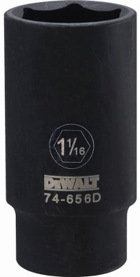 SAE Deep Impact Socket, 6-Point, Black Oxide, 1/2-In. Drive, 1-1/16-In.